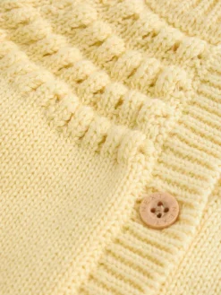 Sale Next Heart Pocket Button Through Baby Cardigan (0mths-2yrs) Yellow