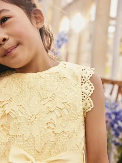 Hot Next Lace Occasion Dress (3-16yrs) Yellow