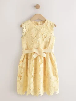 Hot Next Lace Occasion Dress (3-16yrs) Yellow