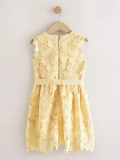 Hot Next Lace Occasion Dress (3-16yrs) Yellow