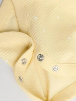 Next Yellow Lemons 5 Pack Short Sleeve Baby Bodysuits^ Baby Girls|Baby Girls