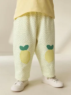 Clearance Next Embellished Barrel Trousers (3mths-7yrs) Yellow Lemons