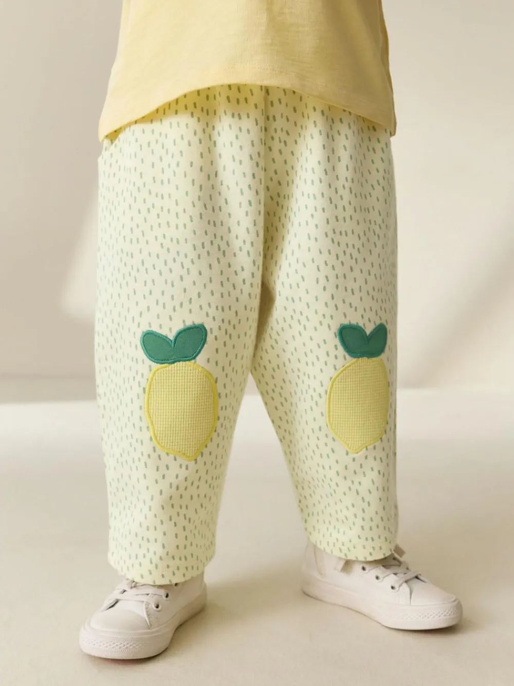 Clearance Next Embellished Barrel Trousers (3mths-7yrs) Yellow Lemons