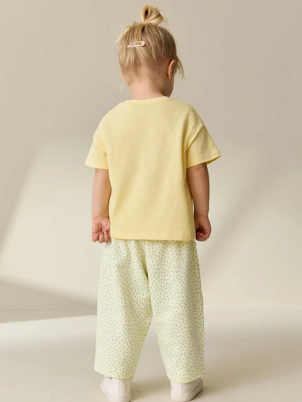 Clearance Next Embellished Barrel Trousers (3mths-7yrs) Yellow Lemons