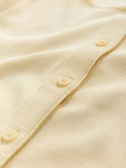 Outlet Next Yellow Long Sleeve Ribbed Cardigan (3-16yrs)