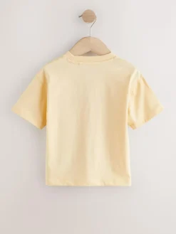 New Next Yellow Mama's Bestie Short Sleeve Small Graphic T-Shirt (3mths-7yrs)