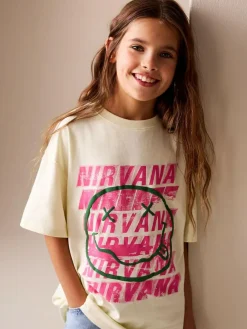Hot Next Yellow Nirvana Oversized Graphic T-Shirt (3-16yrs)
