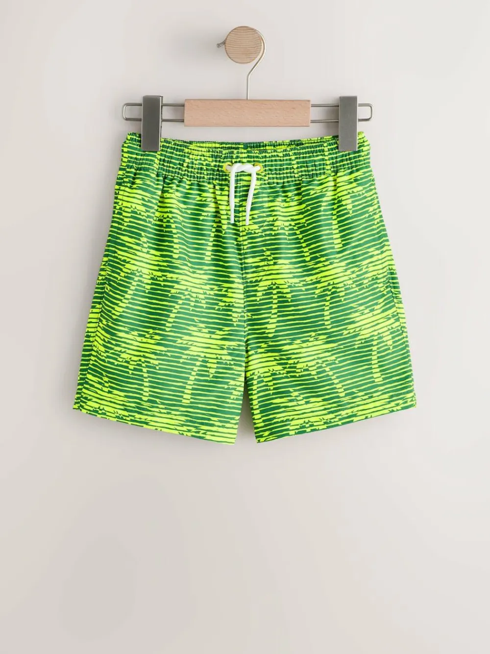 New Next Yellow Palm Tree Printed Swim Shorts (3-16yrs)