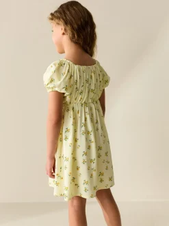 Clearance Next Short Sleeve Dress (3-16yrs) Yellow