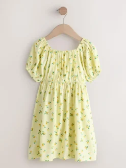 Clearance Next Short Sleeve Dress (3-16yrs) Yellow