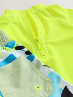 Next Short Sleeve Sunsafe Rash Vest and Swim Shorts Set (3mths-7yrs)^BOY Swimwear|Swimwear