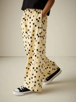 Discount Next Wide Leg Textured Trousers (3-16yrs) Yellow Spot