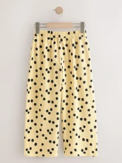 Discount Next Wide Leg Textured Trousers (3-16yrs) Yellow Spot