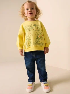 Next Yellow Vegetables Crew Neck Sweatshirt (3mths-7yrs)^ Sweatshirts & Hoodies|Sweatshirts & Hoodies
