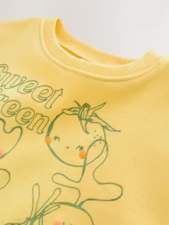 Next Yellow Vegetables Crew Neck Sweatshirt (3mths-7yrs)^ Sweatshirts & Hoodies|Sweatshirts & Hoodies