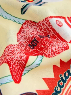 Next Yellow Viscose/Linen Blend Button Through Pyjamas^Women Pyjamas|All Night & Lounge