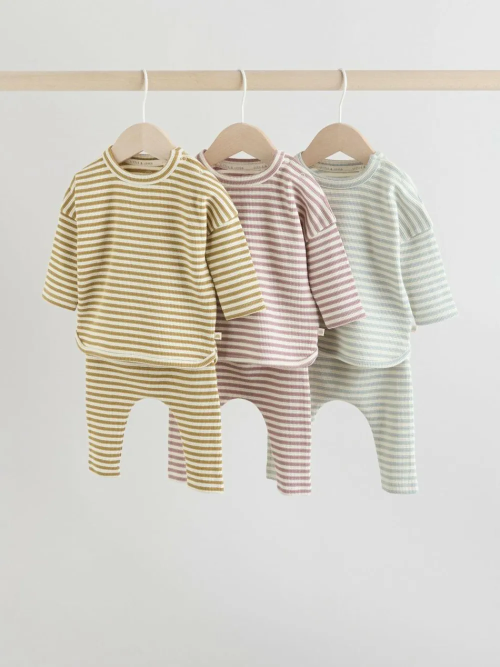Next Yellow/Pink/Blue Baby Jersey Tops and Leggings Set 6 Piece (0mths-2yrs)^BOY Tops|Unisex