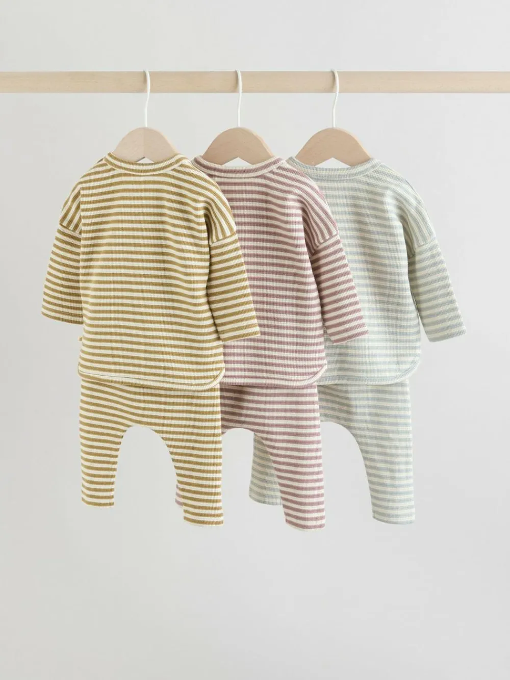 Next Yellow/Pink/Blue Baby Jersey Tops and Leggings Set 6 Piece (0mths-2yrs)^BOY Tops|Unisex