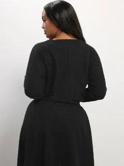 Clearance Yours Curve Black Boucle Mini Skirt