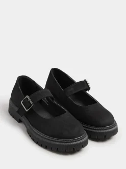 Outlet Yours Curve Black Extra Wide Fit Wide Fit Chunky Mary Jane Shoes