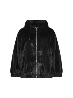 Yours Curve Faux Fur Zip Thru Hooded Fleece^Women Hoodies & Sweatshirts