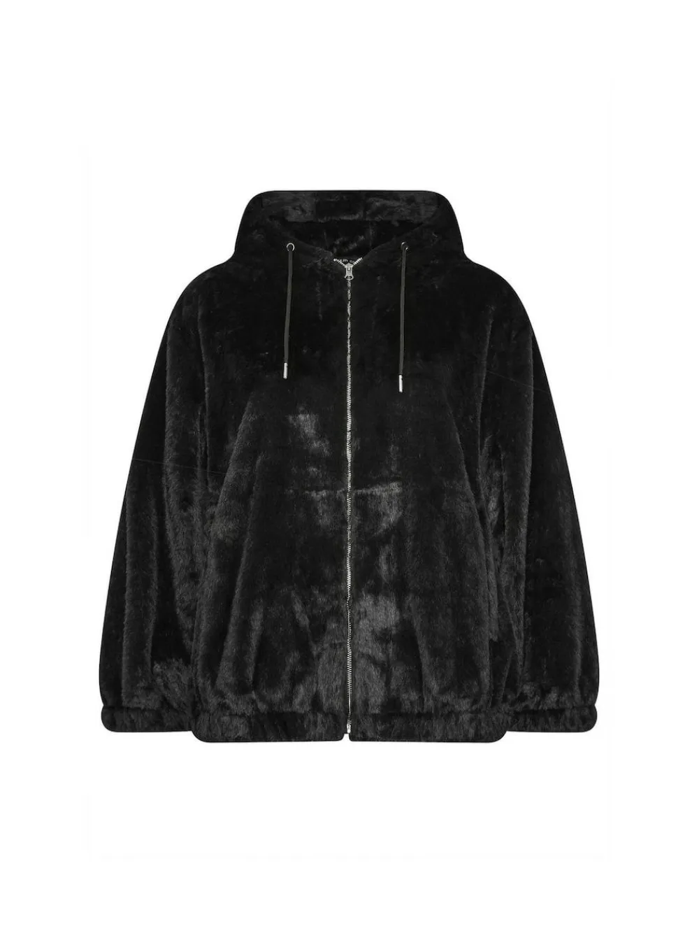 Yours Curve Faux Fur Zip Thru Hooded Fleece^Women Hoodies & Sweatshirts