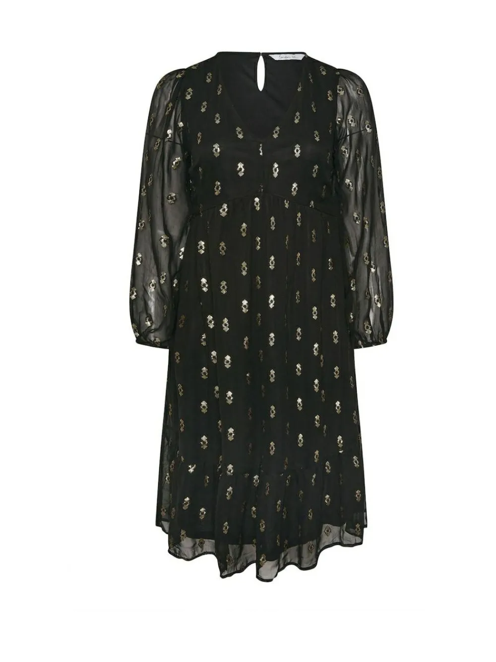 Yours Curve Black London Sequin Boho Smock Dress^Women Midi Dresses|Occasion Dresses