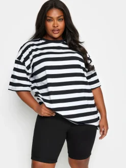 Yours Curve Black Mid Wash Bermuda Shorts^Women Shorts