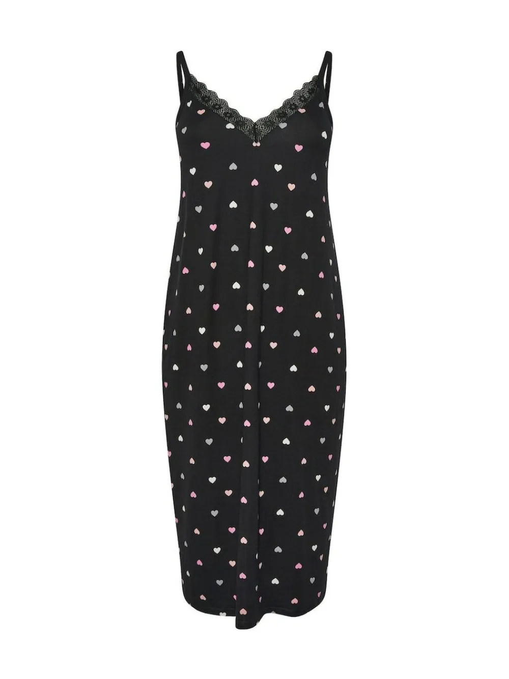 Clearance Yours Curve Soft Touch Midaxi Chemise Black