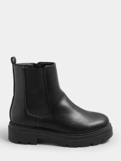 Yours Curve Black Wide Fit Chunky Chelsea Boots^Women Wide Fit & Extra Wide Fit