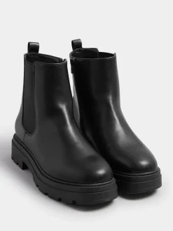 Yours Curve Black Wide Fit Chunky Chelsea Boots^Women Wide Fit & Extra Wide Fit
