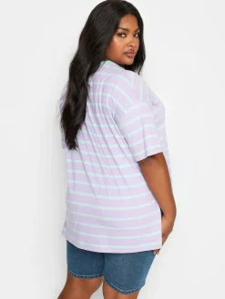 Sale Yours Curve Blue Pull On Stretch Denim Cycling Shorts