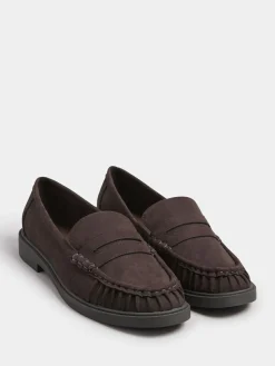 Best Yours Curve Extra Wide Fit Extra Wide Fit Ruched Loafers Brown