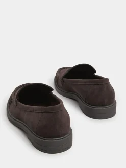 Best Yours Curve Extra Wide Fit Extra Wide Fit Ruched Loafers Brown