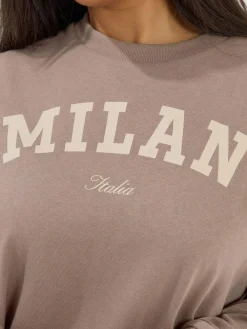 Yours Curve Brown Sunday Sweatshirt^Women Hoodies & Sweatshirts