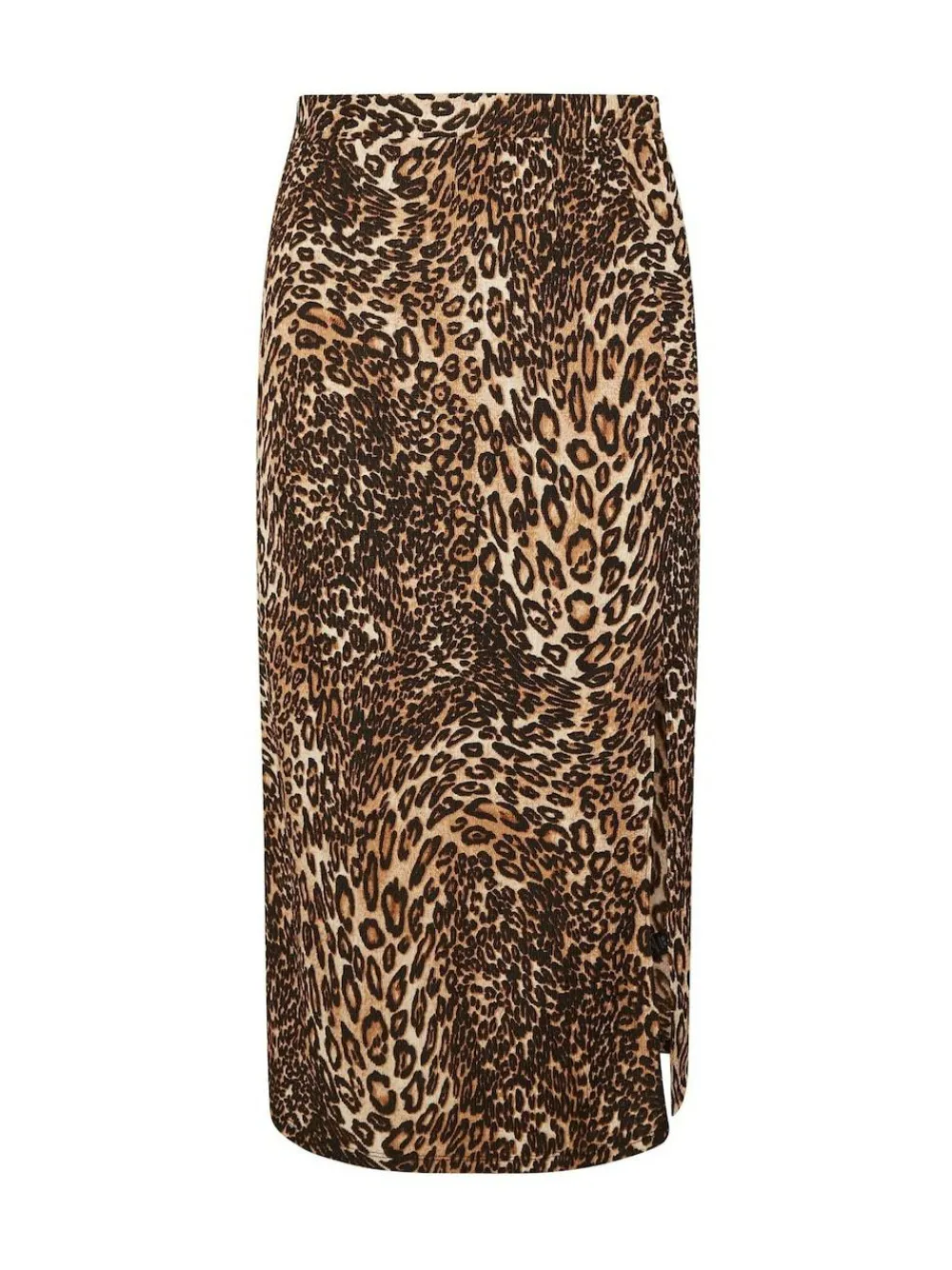 Hot Yours Curve Natural Leopard Print Structured Skirt