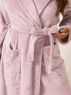 Yours Curve Super Luxe Shawl Maxi Robe^Women Bathrobes