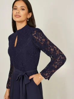 Yumi Blue Lace Appliqué Jumpsuit^Women Jumpsuits & Playsuits