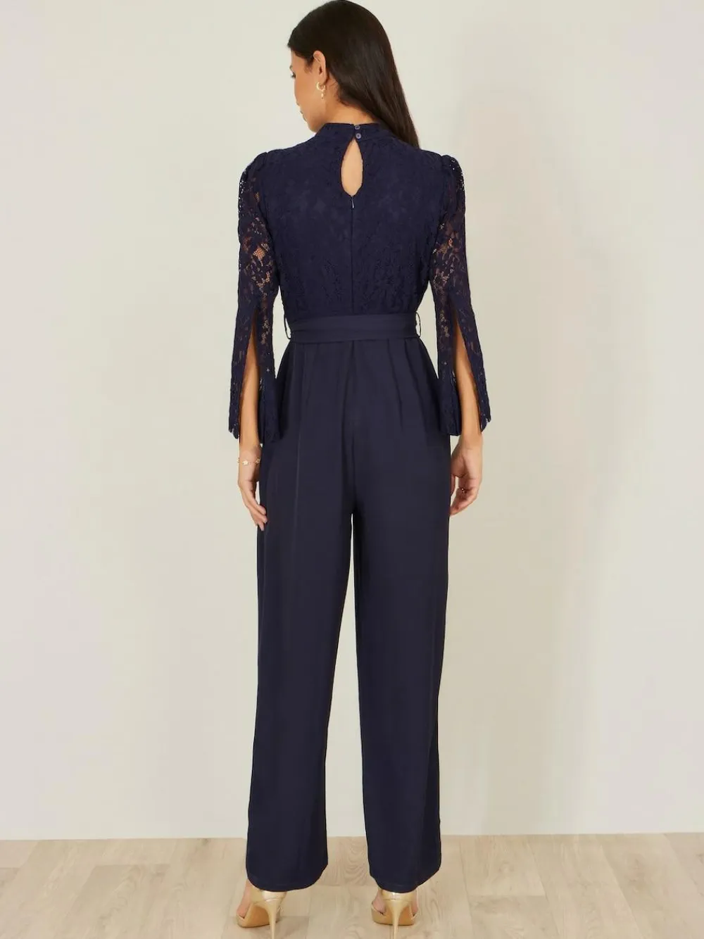Yumi Blue Lace Appliqué Jumpsuit^Women Jumpsuits & Playsuits