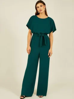 Yumi Green Batwing Stretch Jumpsuit