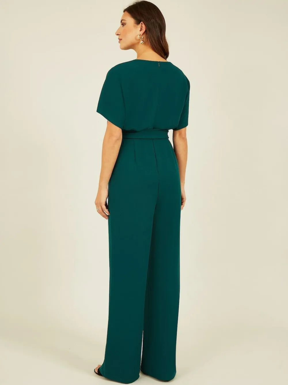 Yumi Green Batwing Stretch Jumpsuit