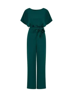 Yumi Green Batwing Stretch Jumpsuit
