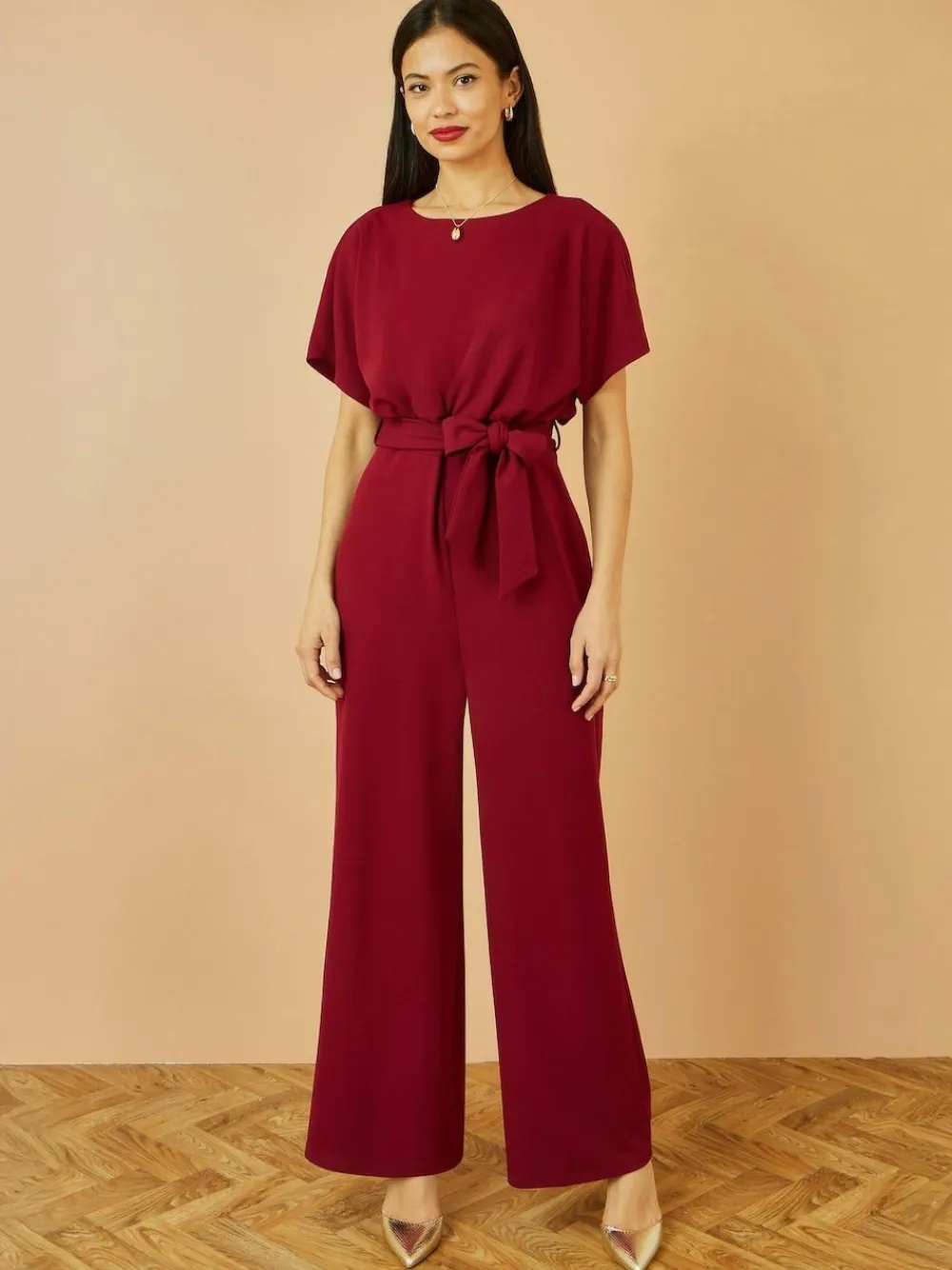 Yumi Red Batwing Stretch Jumpsuit^Women Jumpsuits & Playsuits