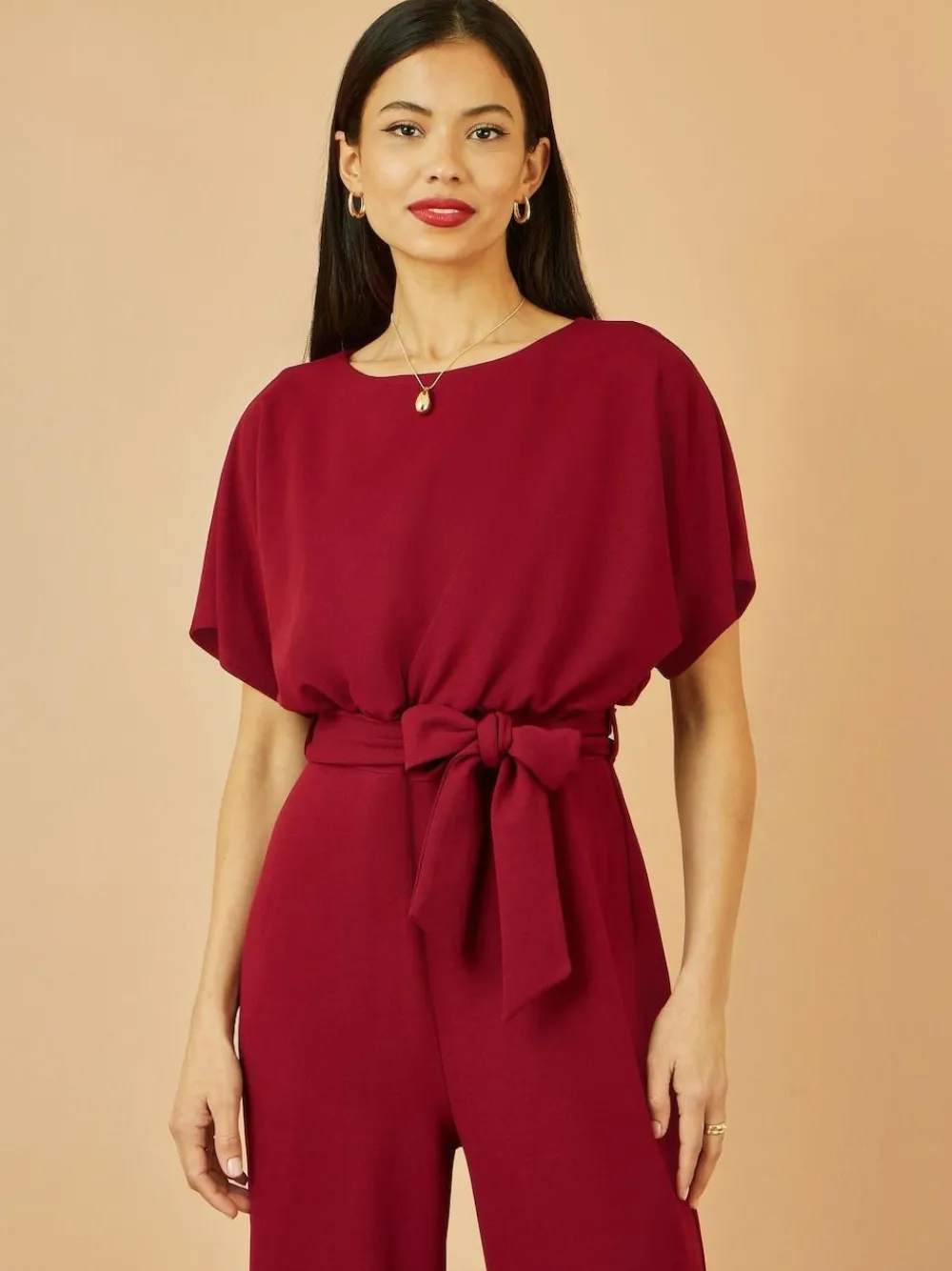 Yumi Red Batwing Stretch Jumpsuit^Women Jumpsuits & Playsuits