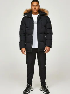 Zavetti Canada Mens Oshawa 2.0 Puffer Parka Jacket with Detachable Faux Fur^ Coats & Jackets|Coats & Jackets