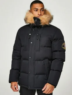 Zavetti Canada Mens Oshawa 2.0 Puffer Parka Jacket with Detachable Faux Fur^ Coats & Jackets|Coats & Jackets