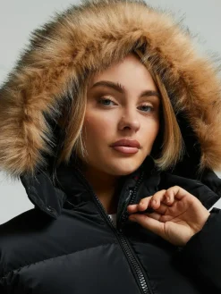 Zavetti Canada Womens Bellucci 2.0 Crop Puffer Black Jacket^Women Coats & Jackets|Coats & Jackets