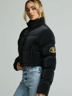Zavetti Canada Womens Bellucci 2.0 Crop Puffer Black Jacket^Women Coats & Jackets|Coats & Jackets