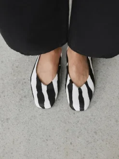 Hot Next Zebra Forever Comfort® Leather Squoval Toe Ballet Flats